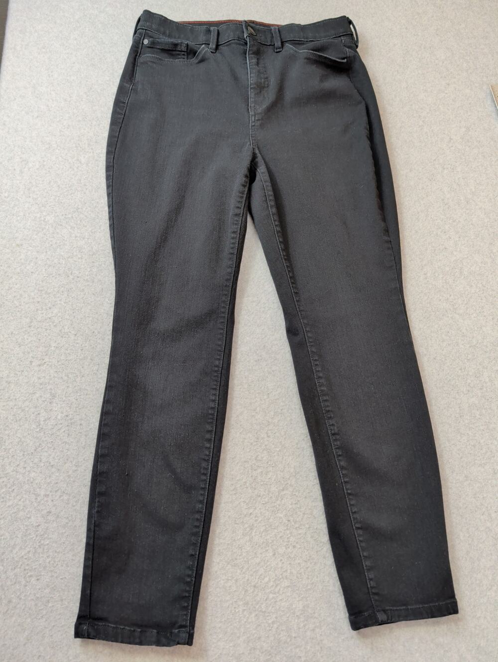 Eddie Bauer Womens Black High Rise Skinny Jeans Size 10 Slightly Curvy Stretch